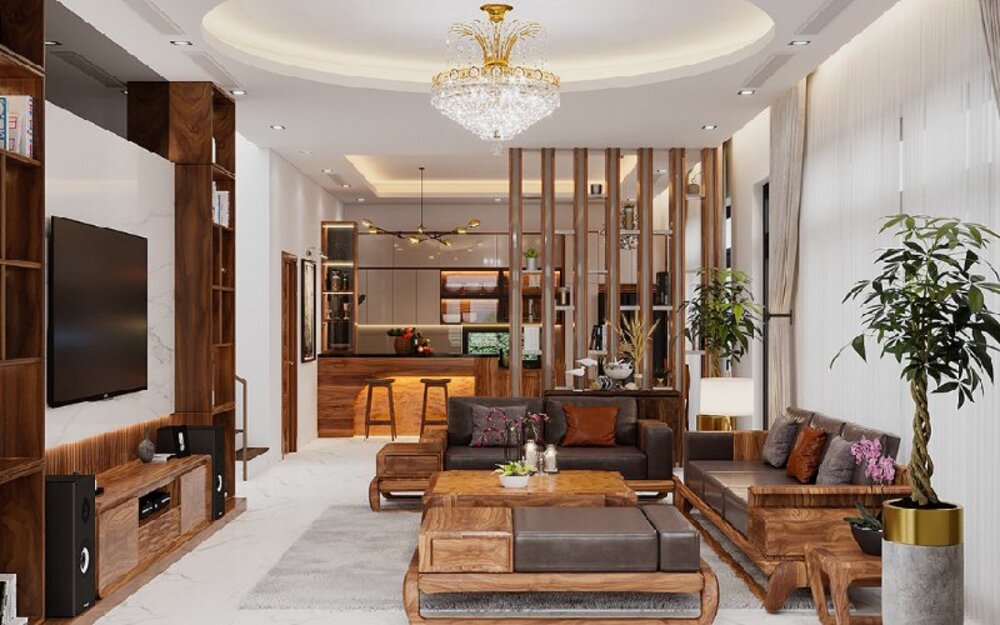 20+ Mẫu thiết kế phòng khách biệt thự đẹp, hiện đại 19 phòng khách biệt thự