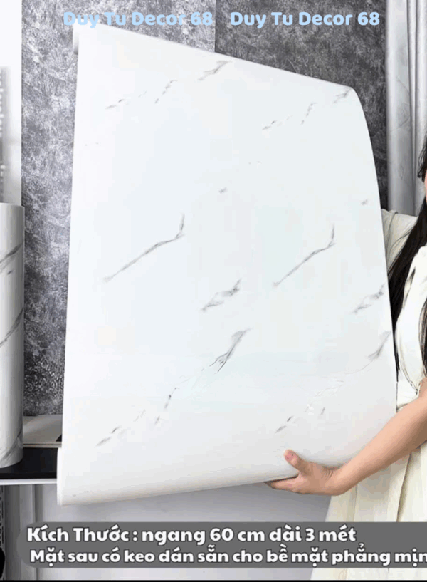 Cuộn Xốp Dán Tường bề mặt phủ PVC vân đá, có sẵn keo - Ảnh 10