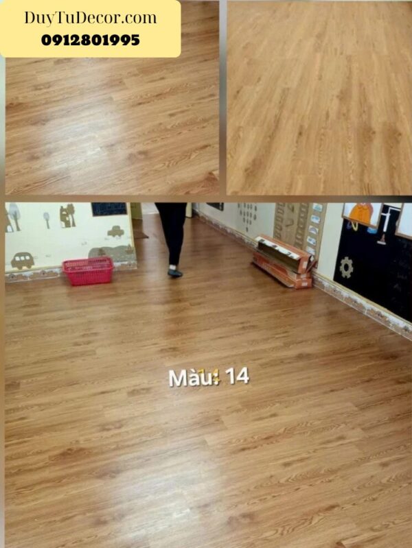 Sàn nhựa giả gỗ tự dán có sẵn keo - Ảnh 8